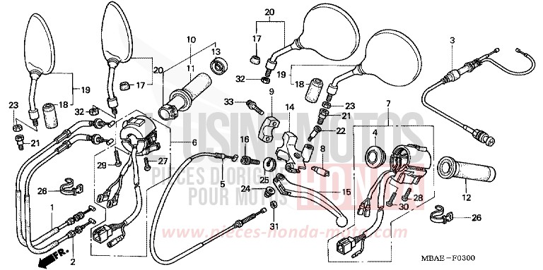 SWITCH/CABLE for Shadow Aero LIGHT CUPPER METALLIC-S (YR118K) from 2000